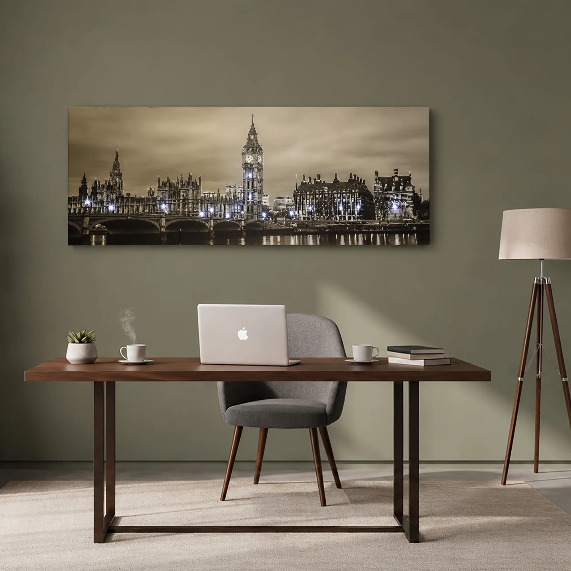 Big Ben and Houses of Parliament Canvas Print with 15 LED Lights