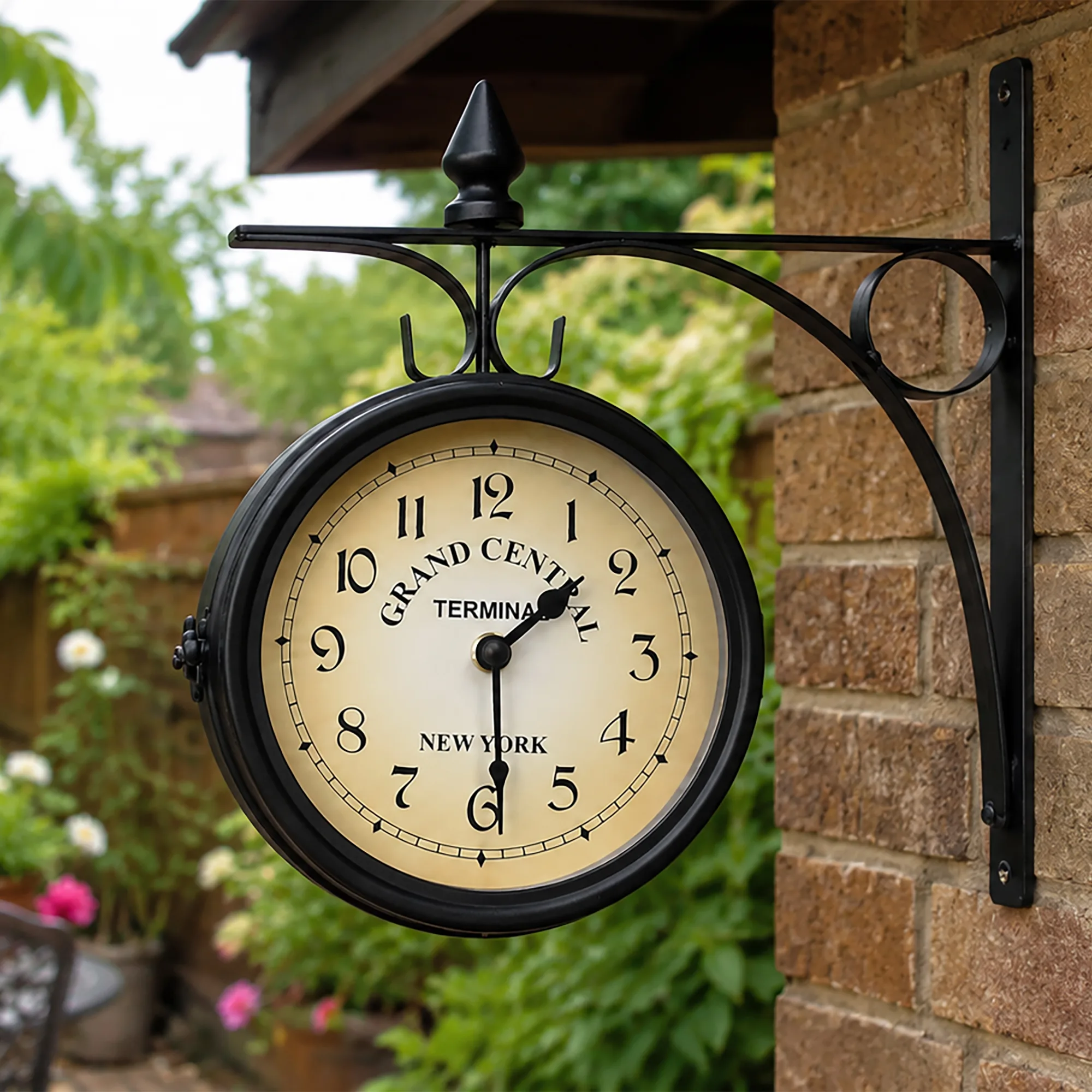 Double Sided Garden Clock