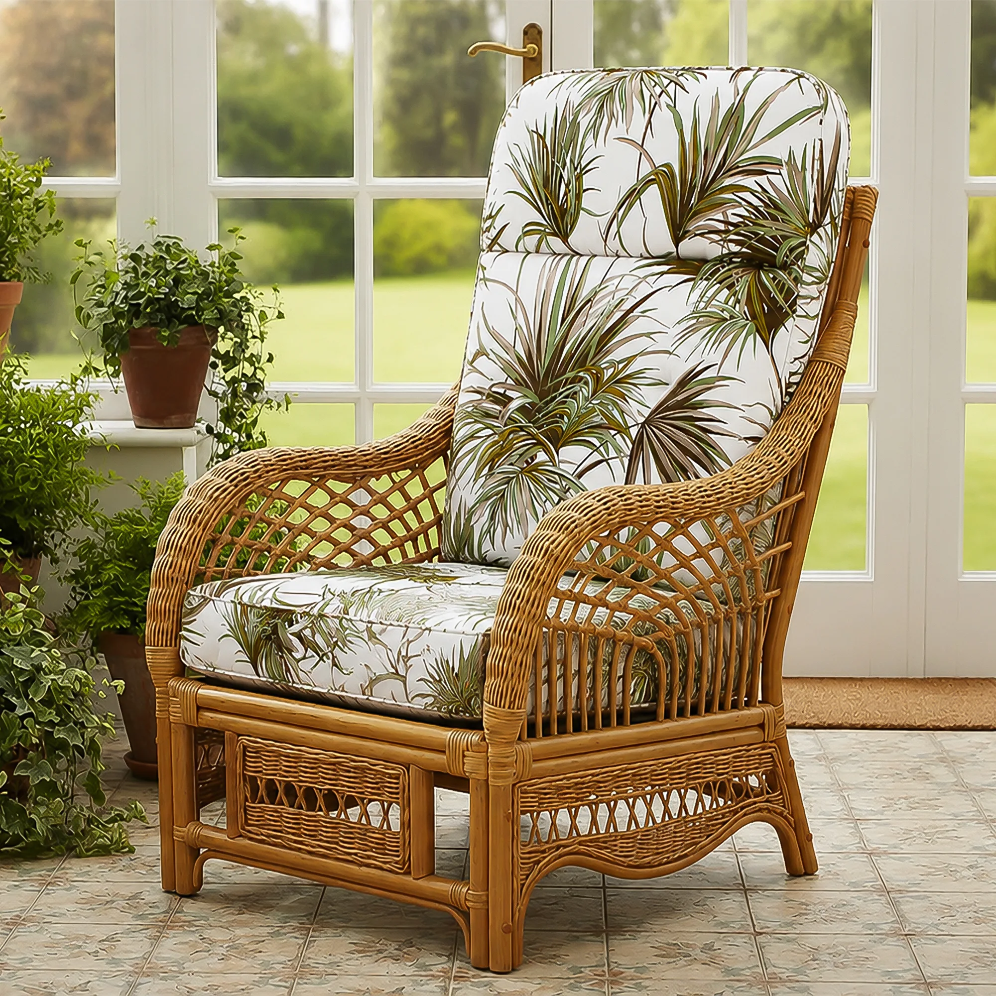 Portofino Chair with Palm Cushions