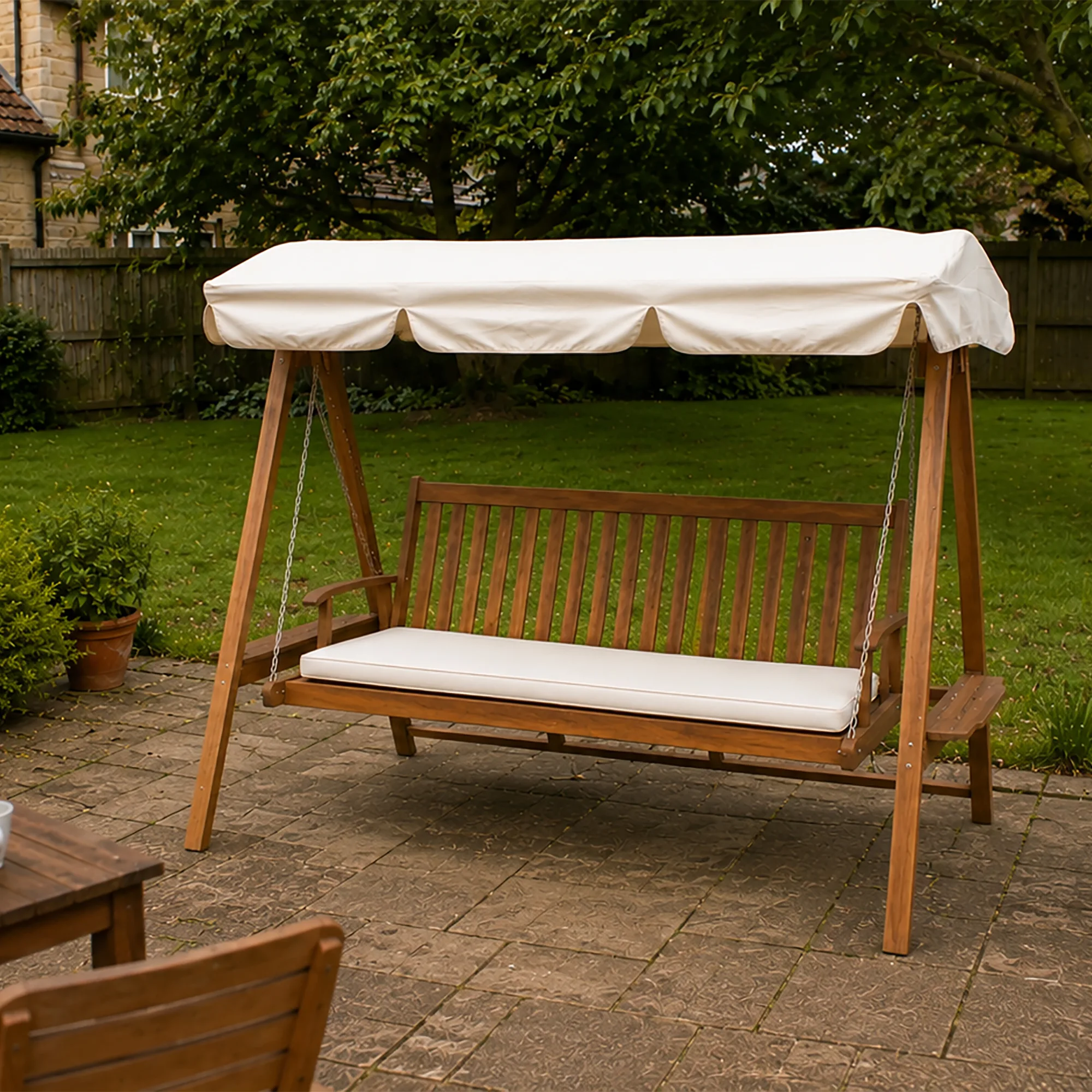 Spare Canopy for 2 Seater Garden Swing Seat Beige
