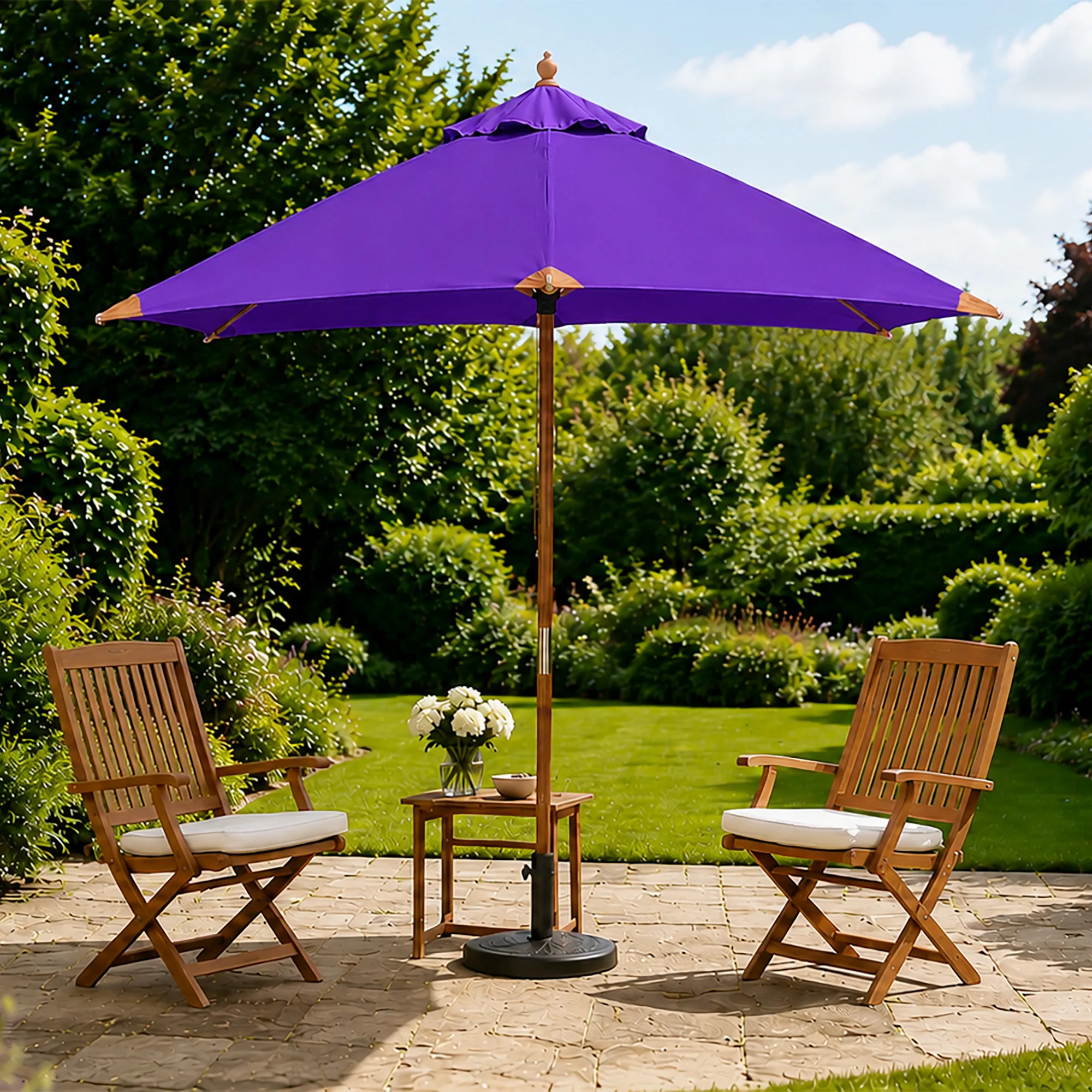 Premium Hardwood Parasol 2M Purple