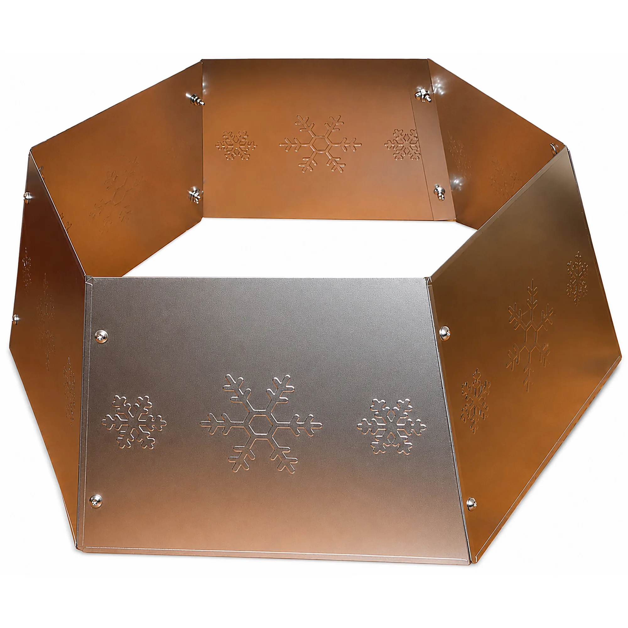 Hexagon Zinc Metal Christmas Tree